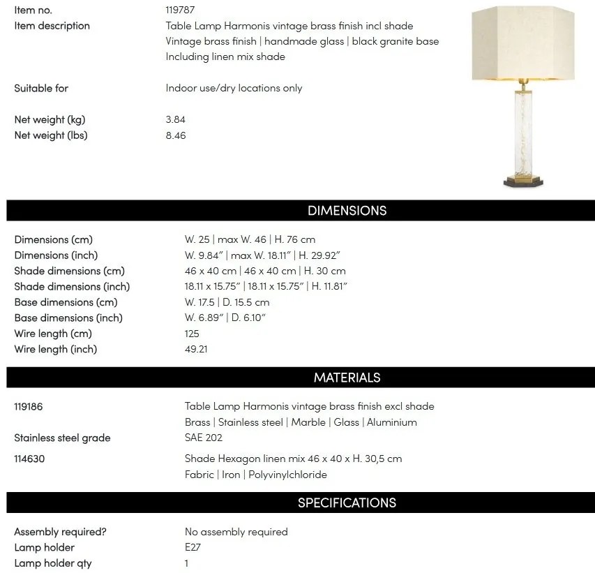 Veioza, Lampa de masa LUX Harmonis