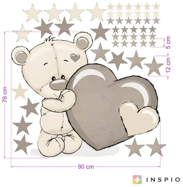 INSPIO Autocolant pentru perete pentru copii - Ursuleț cu nume