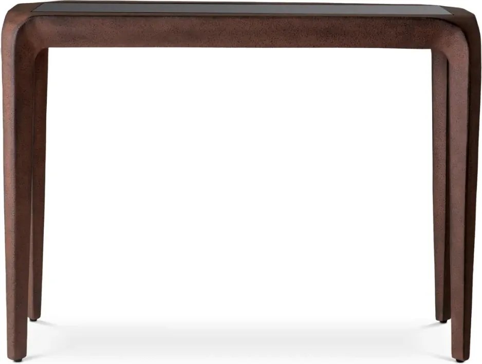 Consola LUX, Aluminiu Reciclat, Sticla Neagra, Quentin