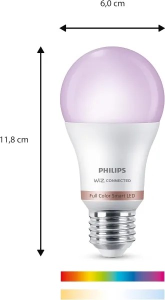 Bec LED RGB reglabil Philips SMART A60 E27/8,5W/230V 2200-6500K + telecomandă