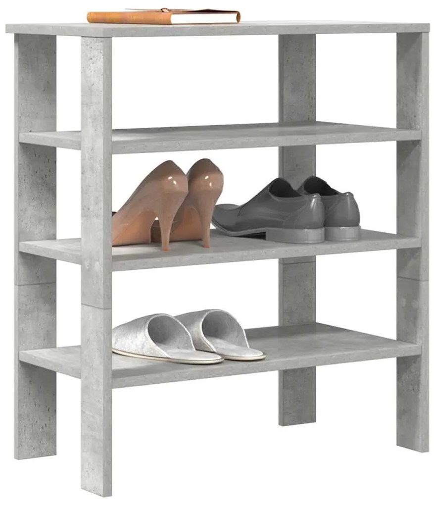 vidaXL Pantofar, gri beton, 61x32x70 cm, lemn prelucrat