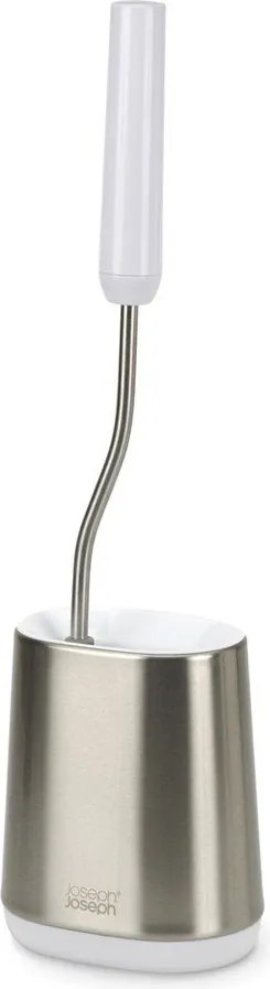 Perie de WC argintie din oțel inoxidabil Flex – Joseph Joseph