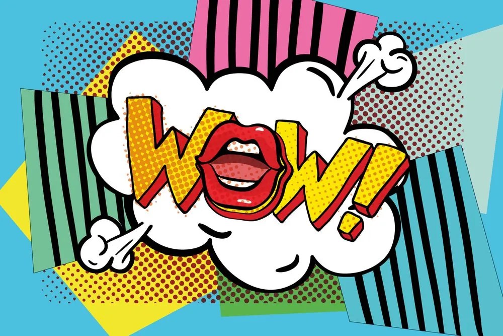 Tapet autoadeziv în stil pop art - WOW!