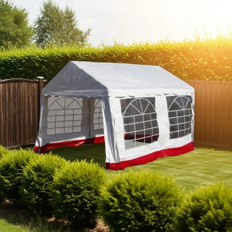 Cort pentru petreceri în grădină 4 × 3 m - prelată PVC 400 g
