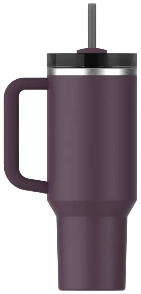 Termos violet cu pai din oțel inoxidabil 1,18 l Quencher H2.0 FlowState Tumbler Plum – Stanley