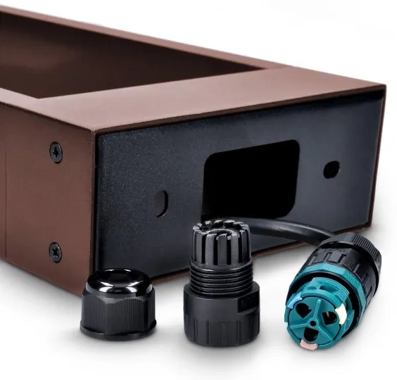 Brilagi - Lampă LED de exterior BARI, 7W, 230V, 3000/4000/6000K, maro, IP54, 50 cm