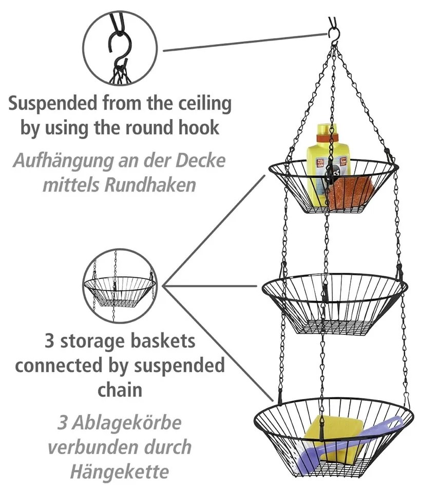 Coș de fructe suspendat din metal Trio – Wenko