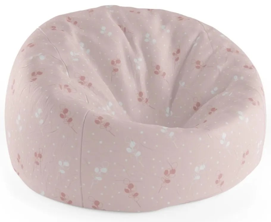 Sac de șezut Cocoon flori albe și roz, roz