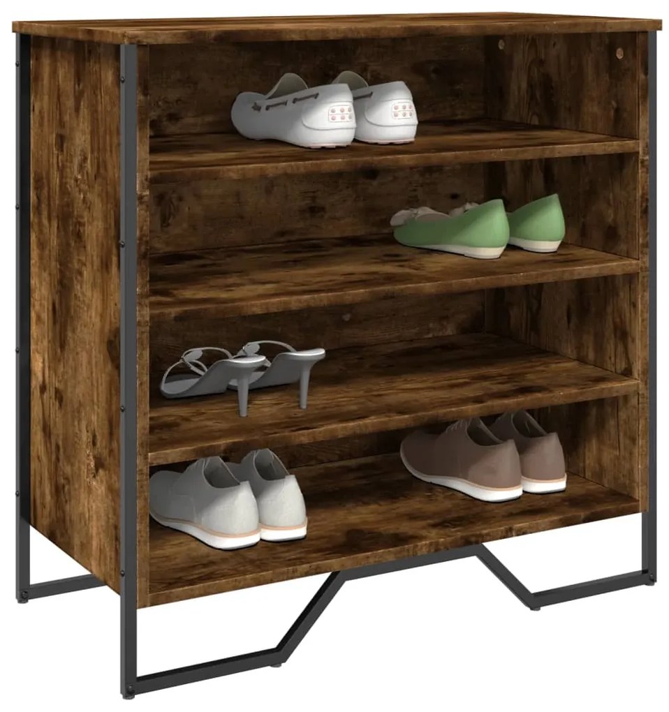 vidaXL Pantofar, stejar fumuriu, 80x38x78 cm, lemn compozit