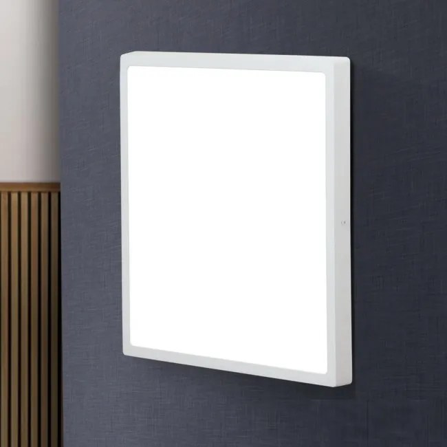 Plafoniera LED moderna design slim Lero 60x60cm alba