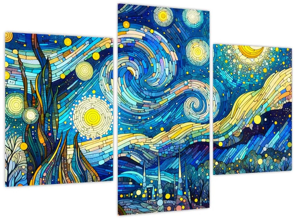 Tablou – Mozaic al nopții înstelate (90x60 cm)