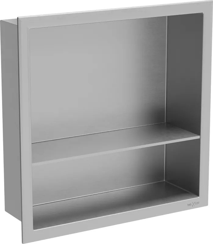 Mexen X-Wall-R poliță cu flanșă și raft 30 x 30 cm, inox - 1910303010S