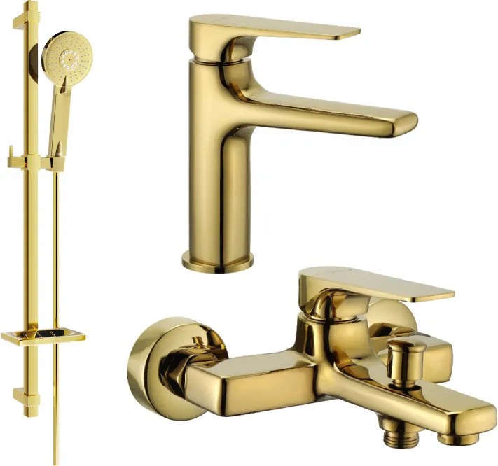 Mexen Lynx DQ40 Set cadă, auriu - 745903DQ40-50