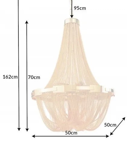 Candelabru elegant design clasic Royal XL 70cm, auriu