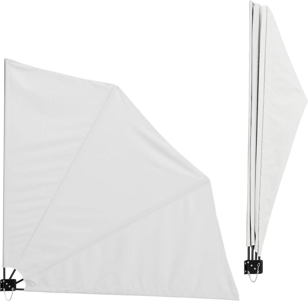 [casa.pro]®. Umbrela de soare montabila pe perete - Paravan solar de perete alb