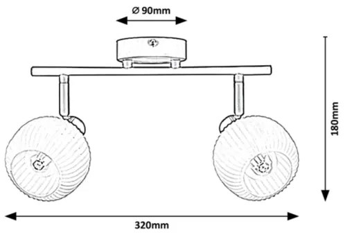 Spot Rabalux 2xE14/40W/230V