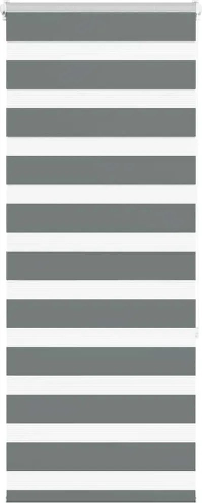 vidaXL Jaluzea tip zebra gri închis lățime țesătură 55,9 cm poliester