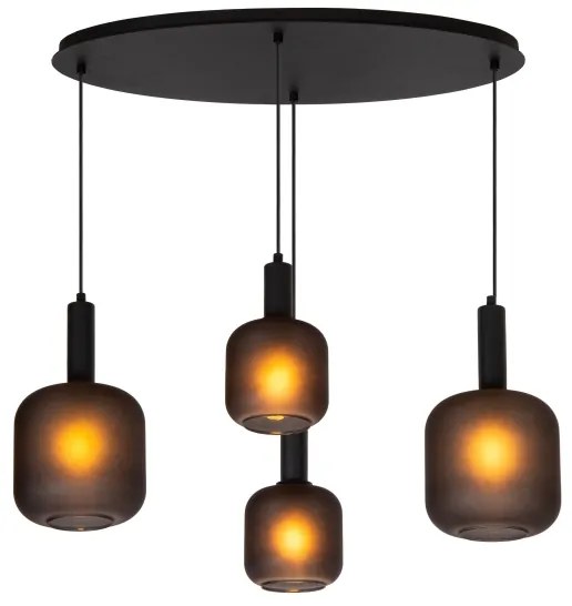 Lustră pe cablu Lucide 45405/04/30 ELOISE 4xE27/40W/230V negru