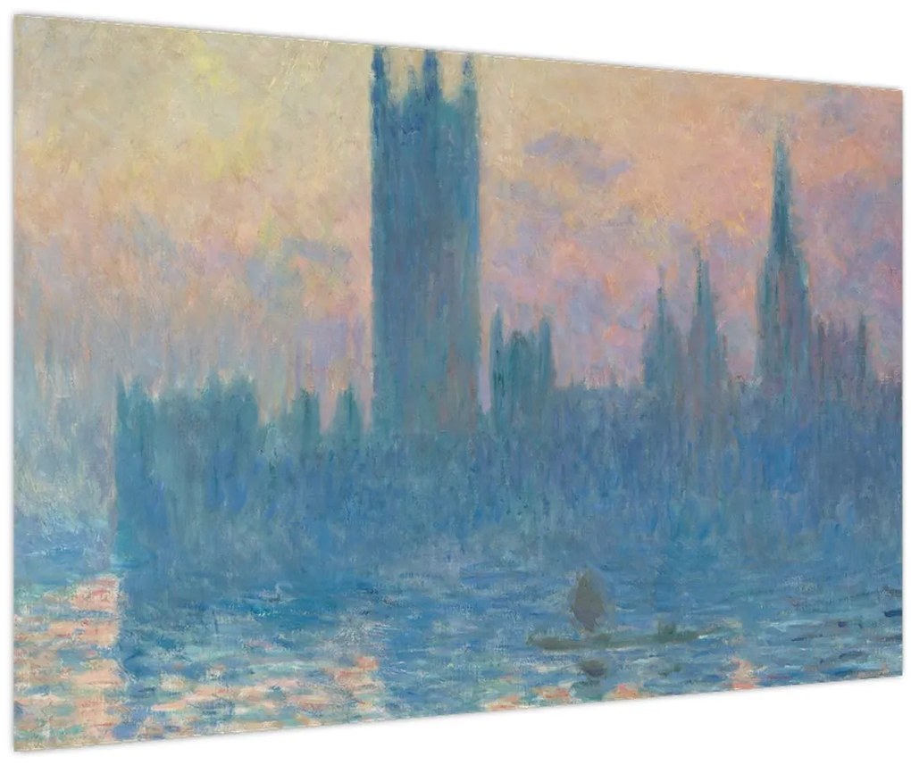 Tablou - Claude Monet, The Houses of Parliament, Sunset, reproducere (90x60 cm)