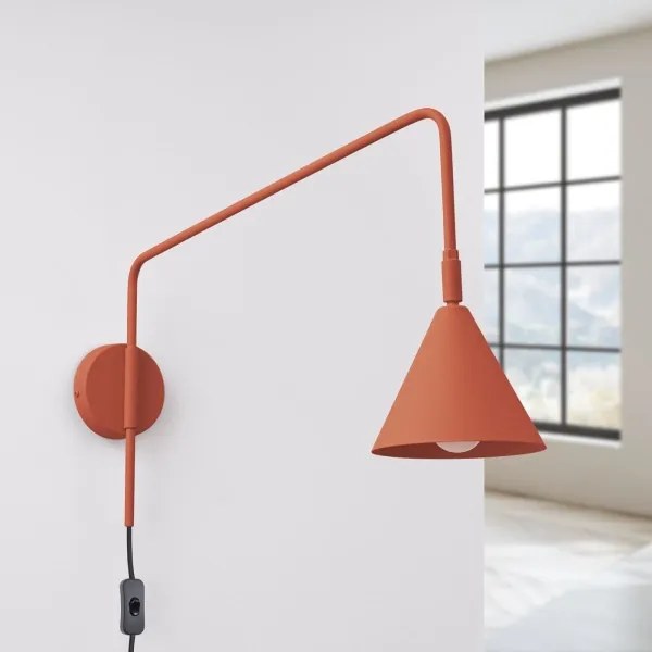 Lampă de perete Sollux SL.1701 NOX 1xE14/10W/230V portocaliu