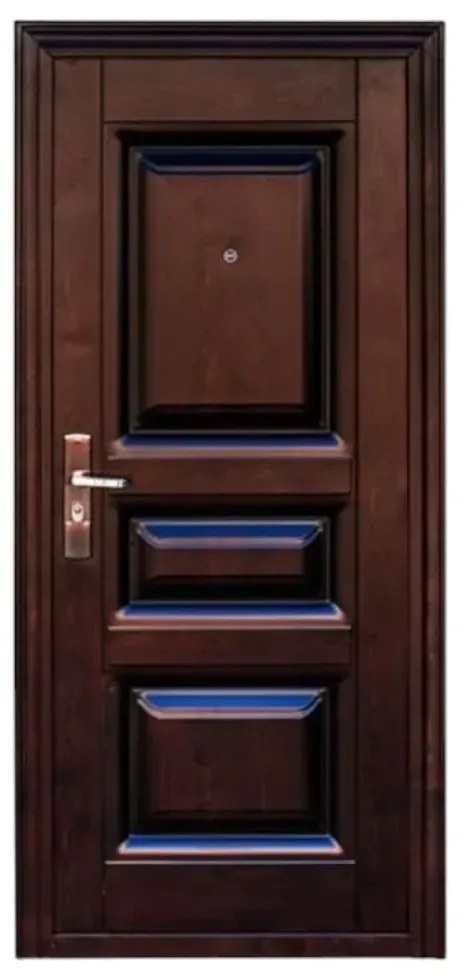 Usa metalica de exterior cu izolatie si vizor Novo Doors ND5001S ,deschidere stanga dreapta, 1 yala, dimensiuni multiple,tabla 0.5 mm, balamale si