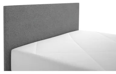 Pat tapițat DARIA 120x200 cm, cu spațiu de depozitare și saltea, gri