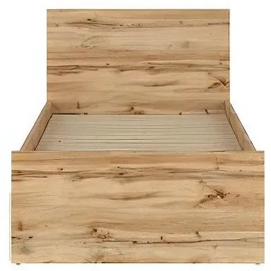 Pat de o persoană 90 cm Nuis LOZ/90 (fără somieră și saltea) (stejar wotan). 1029400