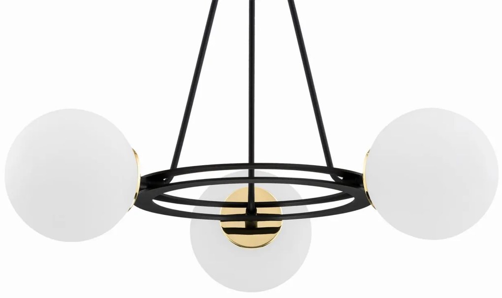 Lustra suspendata 3L eleganta AMALFI negru