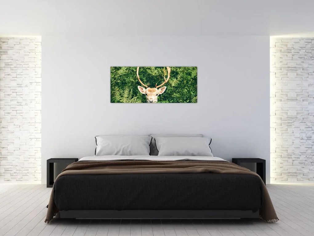 Tablou detaliu cu cap de căprioară (120x50 cm)