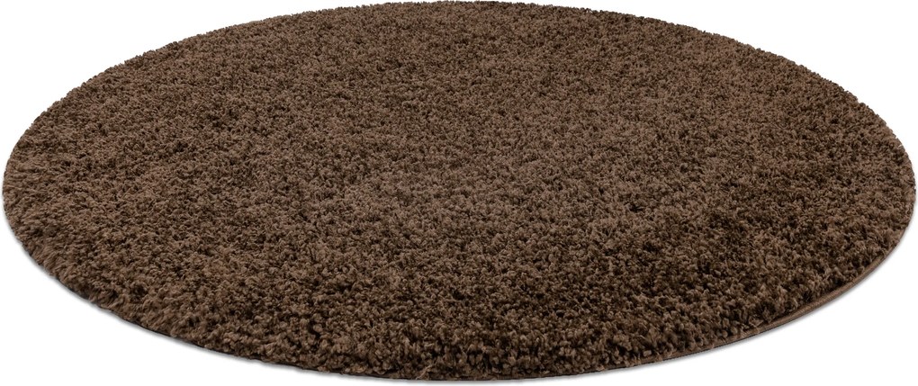 Covor SOFFI cerc shaggy 5cm maro - SECUNDAR-COTATI PRODUSUL