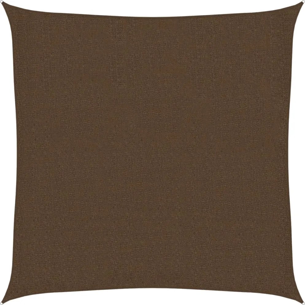 vidaXL Pânză parasolar, maro, 2,5 x 2,5 m, HDPE, 160 g/m²
