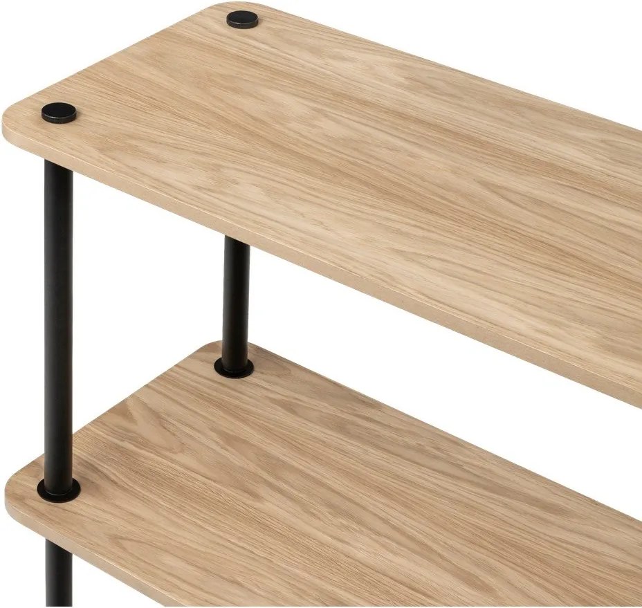 Etajeră în culoare naturală cu aspect de lemn de stejar 80x127x35 cm Teidi – noo.ma