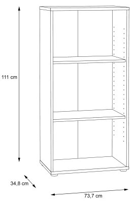 Bibliotecă URAN, stejar Artisan