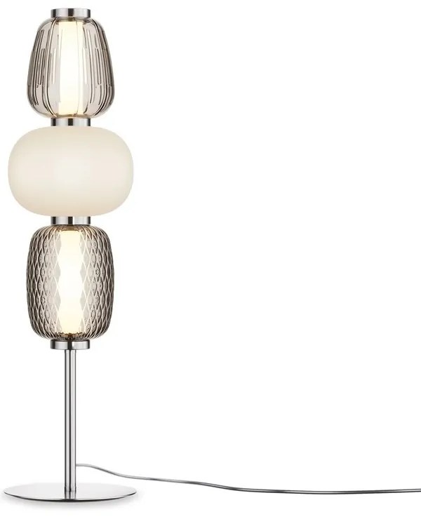 Veioza LED design modern decorativ Pattern crom