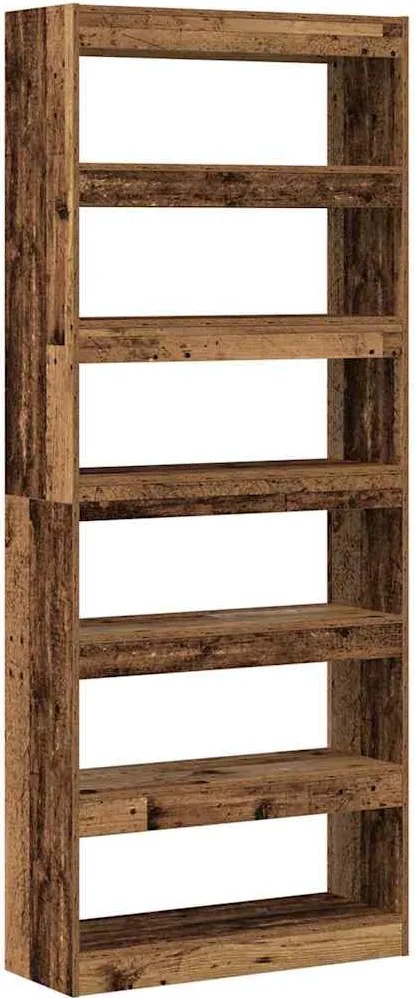vidaXL Dulap pentru cărți Lemn vechi 80 x 30 x 198 cm Lemn compozit