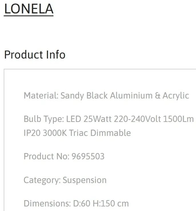 Lustra LED suspendata design modern LONELA I, NVL-9695503