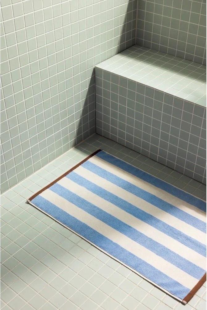 Covoraș de baie albastru din material textil 50x80 cm Gobo – noo.ma