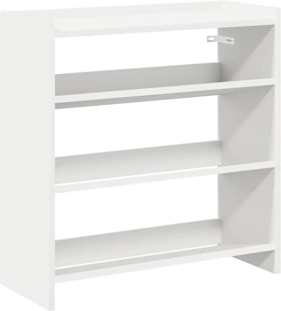 vidaXL Pantofar, alb, 60x25x62 cm, lemn prelucrat