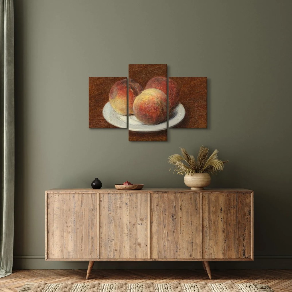 Tablou - Henri Fantin-Latour, Three Peaches on a Plate, reproducere (90x60 cm)