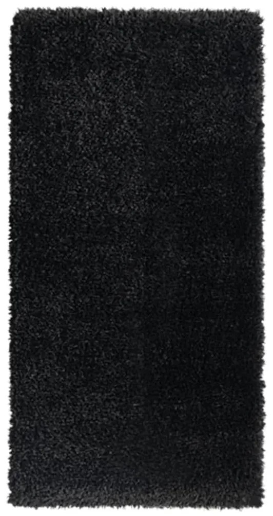 Covor moale cu fire inalte, negru, 100x200 cm, 50 mm Negru, 100 x 200 cm