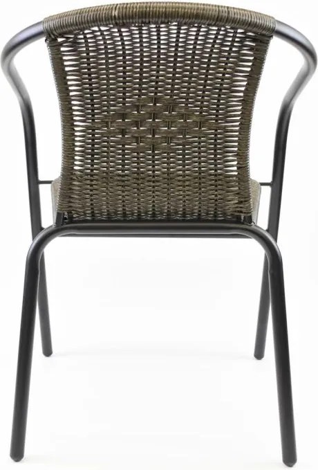 Scaun bistro de grădină, stivuibil, gri închis