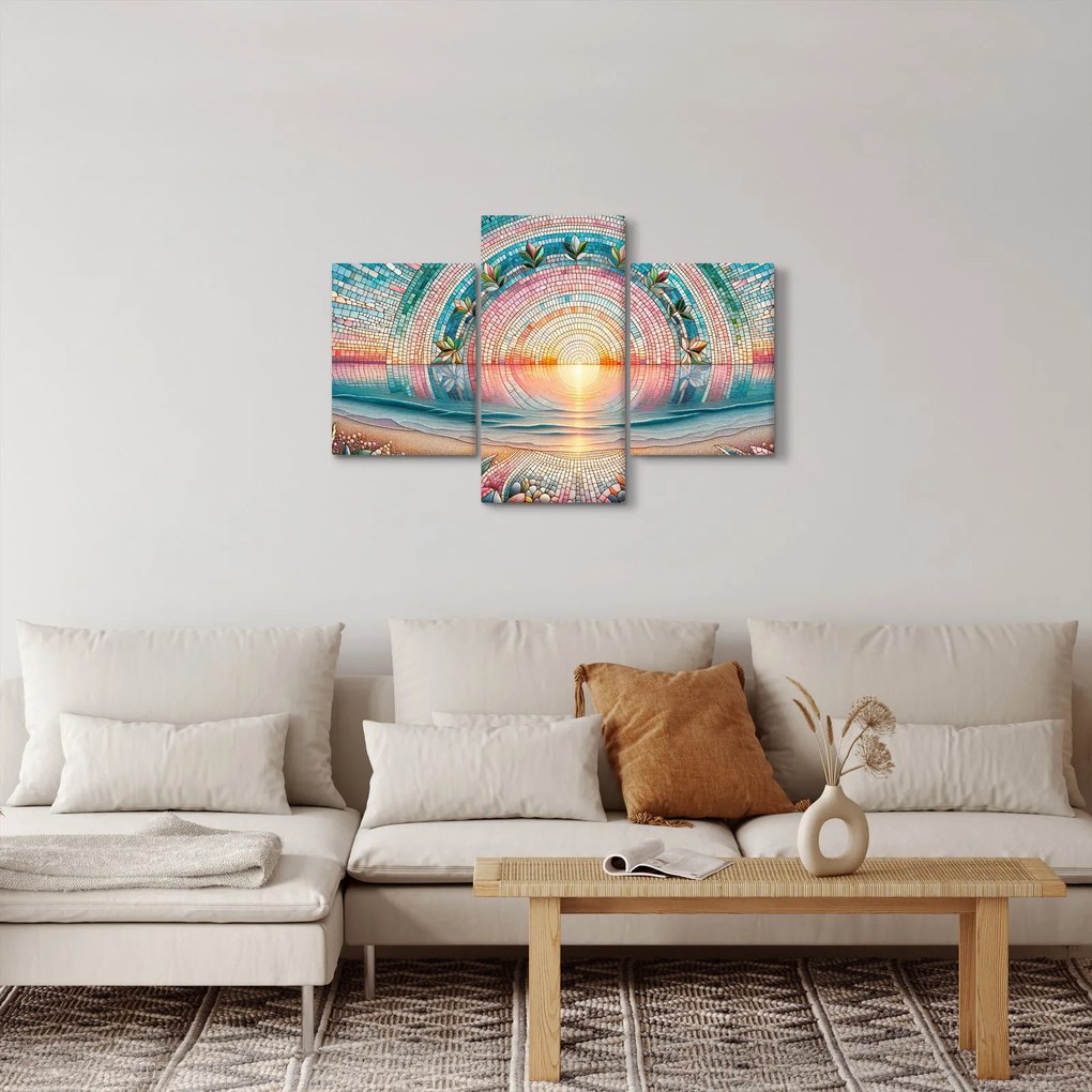 Tablou – Mozaic al soarelui la apus (90x60 cm)