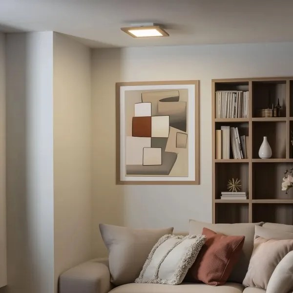 Plafonieră LED Brilagi SLIMFRAME WOOD LED/25W/230V 34x34 cm maro