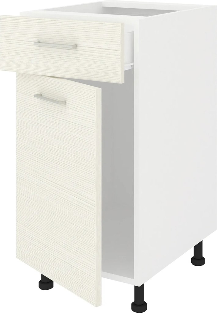 Corp Baza Lecce, 1 Sertar, 1 Usa, Larice/Alb, 40 x 50 x 80 cm