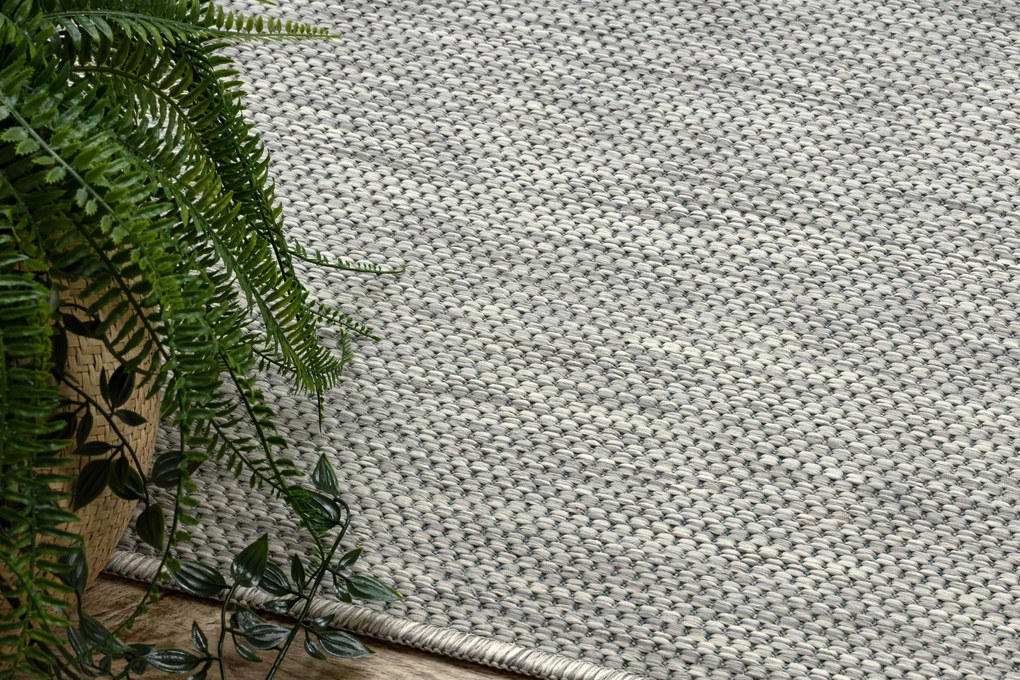 Covor SISAL SION A5165A Melanj țesute plate gri