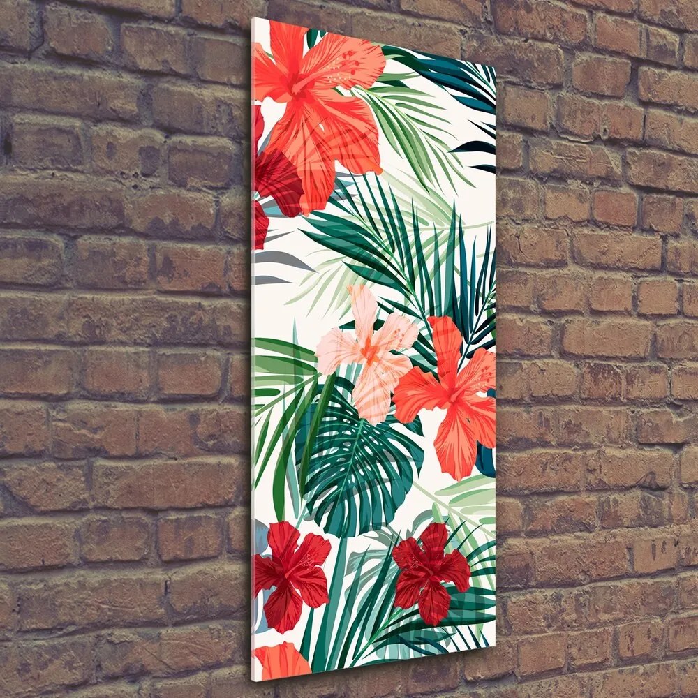 Tablou sticlă Flori Hawaii