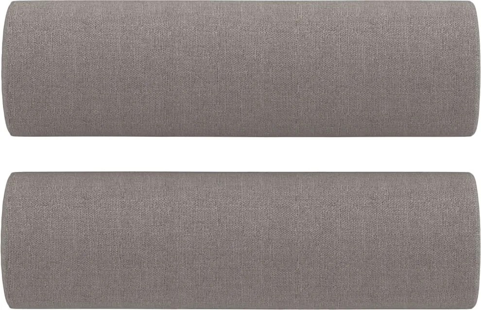 vidaXL Perne decorative, 2 buc., gri taupe, Ø15x50 cm, textil