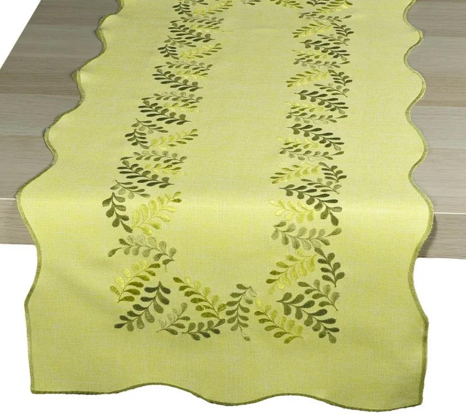 Față de masă Frunze, galben, 35 x 160 cm, 35 x 160 cm