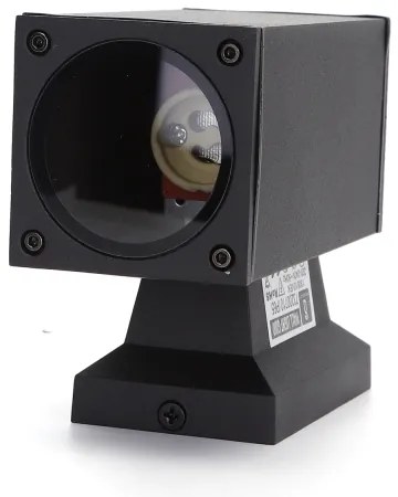 Aplică de exterior Aigostar 1xGU10/230V negru IP65 dreptunghiular