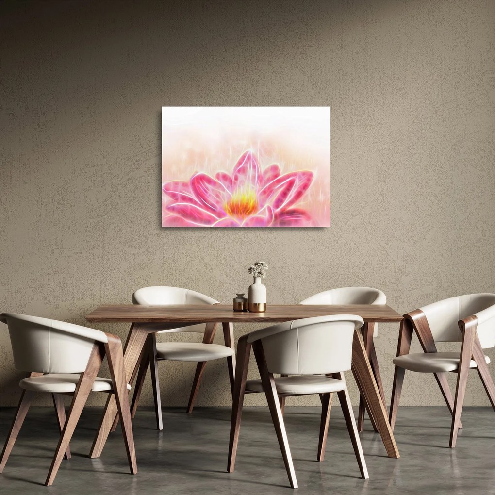 Tablou pe sticlă - Floare de lotus (70x50 cm)